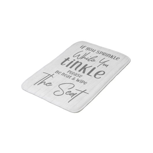 Als je strooit grappige boerderij wit hout badmat (Gekanteld)