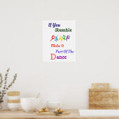 Als je struikelt Inspirerend Poster (Keuken)