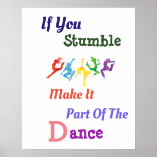 Als je struikelt Inspirerend Poster
