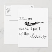 Als je stummert, maak het deel uit van de dans briefkaart (Voorkant / Achterkant)