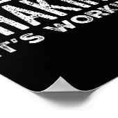 Als je trilt, werkt het Funny Pilates Yoga Poster (Hoek)