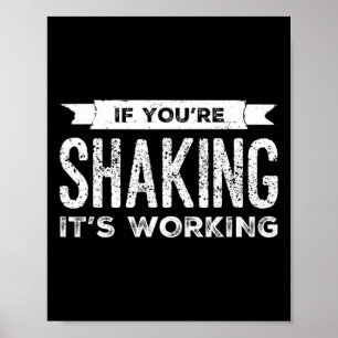 Als je trilt, werkt het Funny Pilates Yoga  Poster