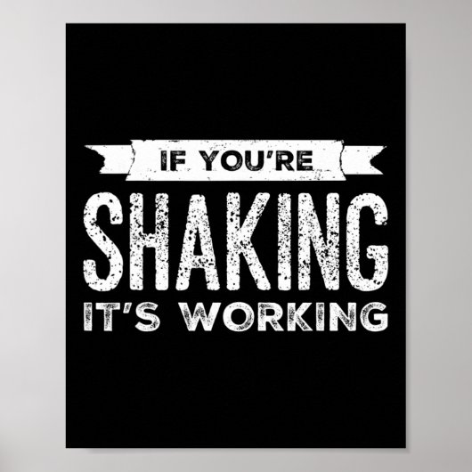 Als je trilt, werkt het Funny Pilates Yoga Poster (Voorkant)
