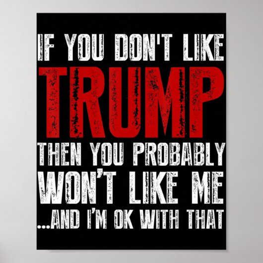 Als je Trump niet leuk vindt Poster (Voorkant)