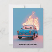 Als je twijfelt, bel papa grappige Vaderdag voor p Feestdagenkaart (Voorkant)