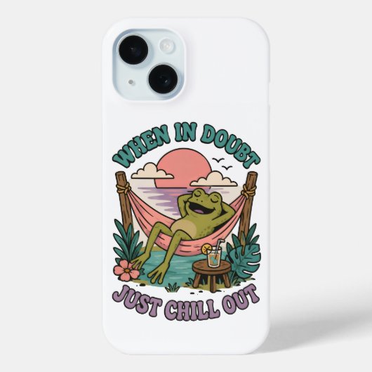 Als je twijfelt, kalmeer gewoon Frog Telefoonhoes Case-Mate iPhone Case (Achterkant)