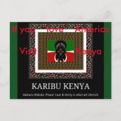 Als je van Amerika houdt, ga dan naar Kenia Briefk Briefkaart (Voorkant)