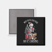 Als je van binnen dood bent maar het is kerstmis S Magneet (Voorkant / Achterkant)