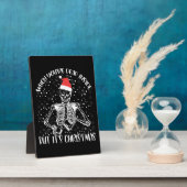 Als je van binnen dood bent maar het is kersttijd fotoplaat (Zijkant)