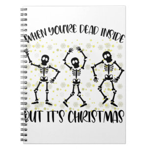 Als je van binnen dood bent maar het is kersttijd notitieboek