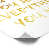 Als je van Faux Gold Foil Poster houdt (Hoek)