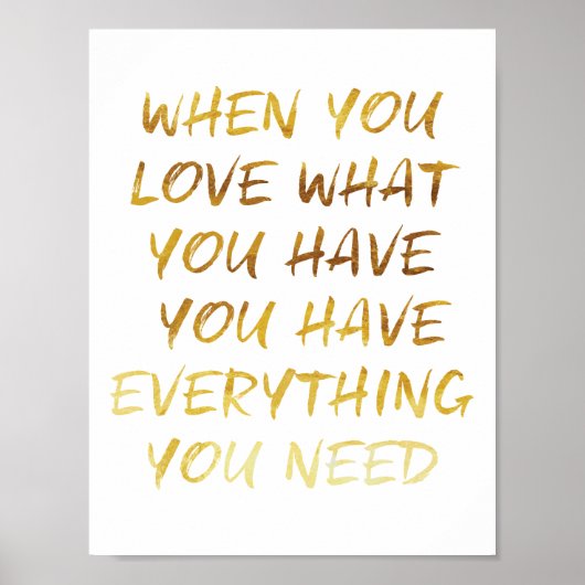 Als je van Faux Gold Foil Poster houdt (Voorkant)