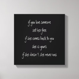 als je van haar houdt , citedoek canvas afdruk