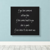 als je van haar houdt , citedoek canvas afdruk (Insitu (Houten vloer))