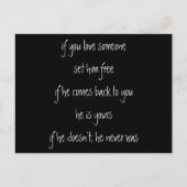 als je van hem houdt, citeer briefkaart (Voorkant)