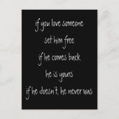 als je van hem houdt, citeer briefkaart (Voorkant)