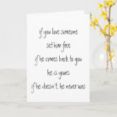 Als je van hem houdt, laat hem dan gratis prijsopg kaart (Gele Bloem)