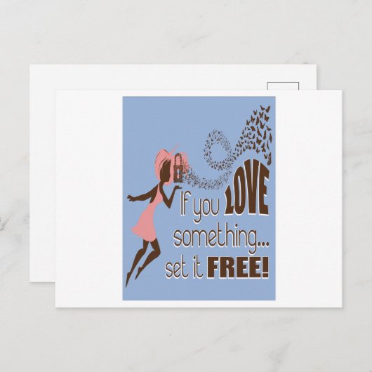 als je van iets houdt, dan is het gratis briefkaart (Voorkant / Achterkant)