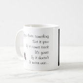 Als je van iets houdt - Gezegde met afbeelding. Koffiemok (Voorkant links)