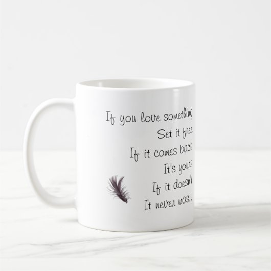 Als je van iets houdt - Gezegde met afbeelding. Koffiemok (Links)