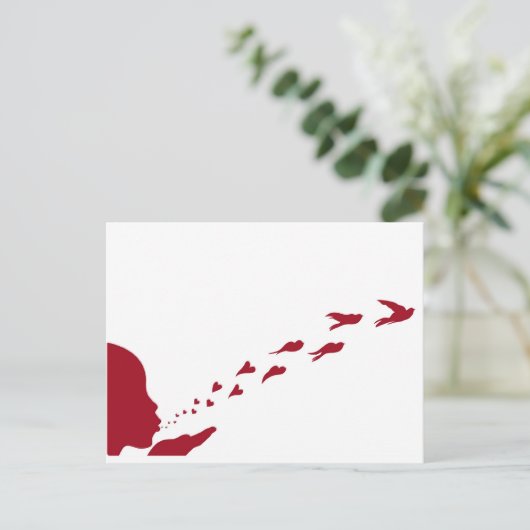 Als je van iets houdt, laat het dan vrij briefkaart (Staand voorkant)