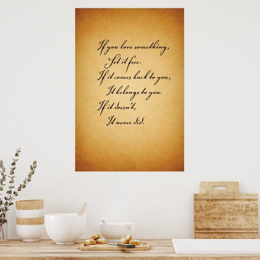 Als je van iets houdt. . . poster (Keuken)