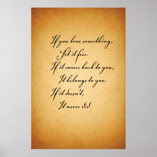 Als je van iets houdt. . . poster