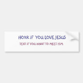 ALS JE VAN JESUS HOUDT, TEKST ALS JE WILT... BUMPERSTICKER (Voorkant)