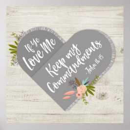 Als je van me houdt, John 14:15 Bijbel | POSTER