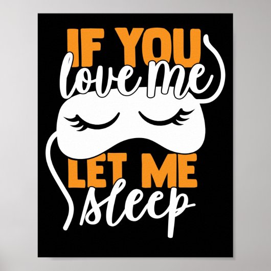 Als je van me houdt laat me dan slapen Poster (Voorkant)
