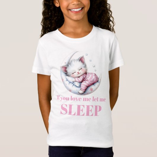 Als je van me houdt Slapende Kitty T-shirt (Voorkant)