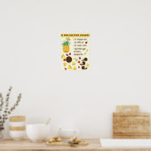 Als je van Pina Coladas receptenontwerp houdt Poster (Keuken)