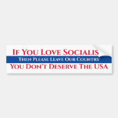 Als je van socialisme houdt bumpersticker (Voorkant)
