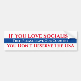 Als je van socialisme houdt bumpersticker
