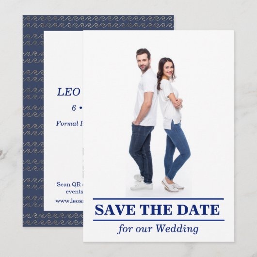 Als je van zeilen houdt Kaart om de datum te redde (Voorkant / Achterkant)