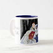 Als je vastzit in de stroomversnellingen van het l tweekleurige koffiemok (Voorkant links)