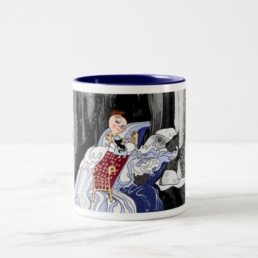 Als je vastzit in de stroomversnellingen van het l tweekleurige koffiemok (Center)