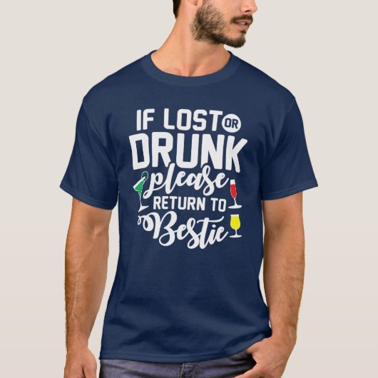 Als je verdwaald of dronken bent, geef je dan teru t-shirt (Voorkant)