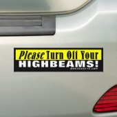 ALS JE VOLLEDIG MET GROOT LICHT RIJDT KUN JE BITTE BUMPERSTICKER (Op auto)