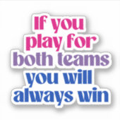 Als je voor beide teams speelt win je altijd sticker (Voorkant)