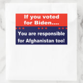 Als je voor Biden hebt gestemd... Rechthoekige Sticker (Tas)