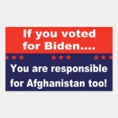 Als je voor Biden hebt gestemd... Rechthoekige Sticker (Voorkant)
