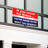 Als je voor Biden hebt gestemd... Spandoek (Buitenkant Gebouw)