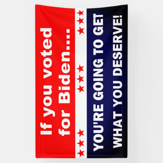 Als je voor Biden hebt gestemd... Spandoek (Verticaal)