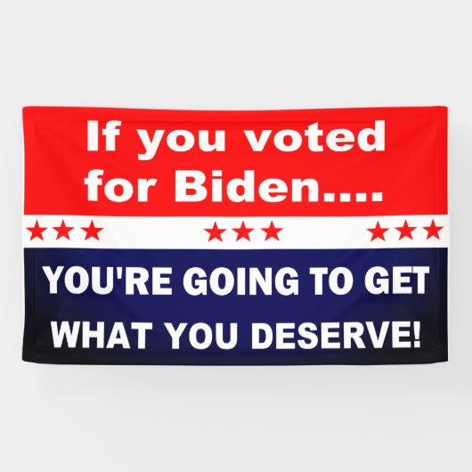 Als je voor Biden hebt gestemd... Spandoek (Horizontaal)