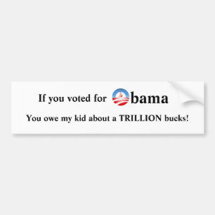 Als je voor Obama stemde Bumpersticker