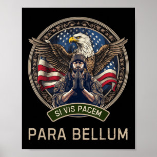Als je vrede wilt, bereid je dan voor op oorlog si poster