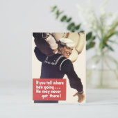 Als je weet waar hij heen gaat... briefkaart (Staand voorkant)