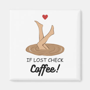 Als je weg bent, kijk bij de koffie Grappige Koffi Magneet