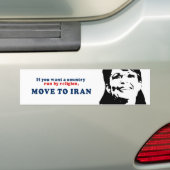 Als je wilt dat een land met een religie naar Iran Bumpersticker (Op auto)